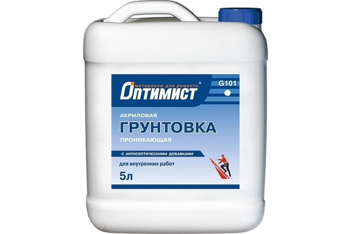 

Оптимист Грунтовка проникающая акриловая G101 для внутренних работ 5л OPG004