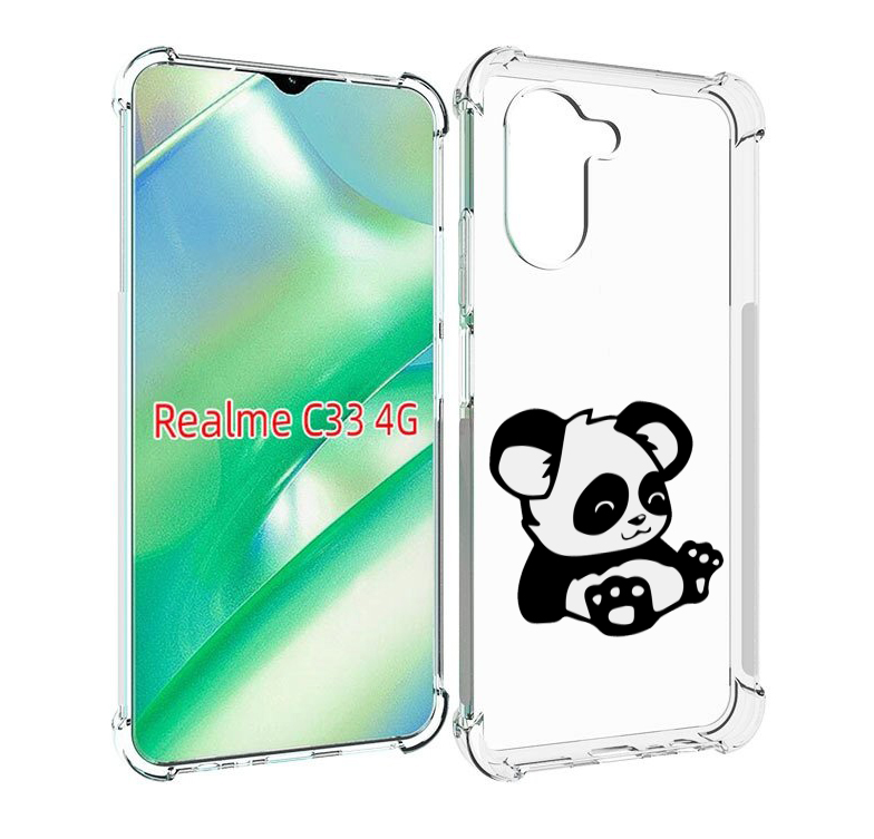 Чехол MyPads панда-детеныш детский для Realme C33 4G
