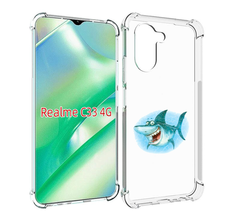 

Чехол MyPads веселая акула для Realme C33 4G, Прозрачный, Tocco