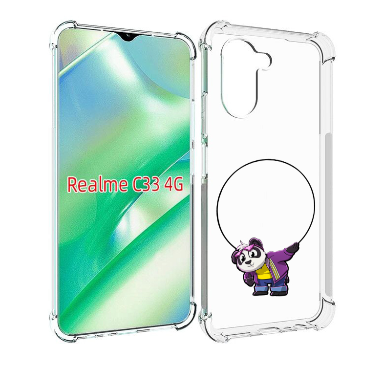 

Чехол MyPads панда-с-обручем для Realme C33 4G, Прозрачный, Tocco