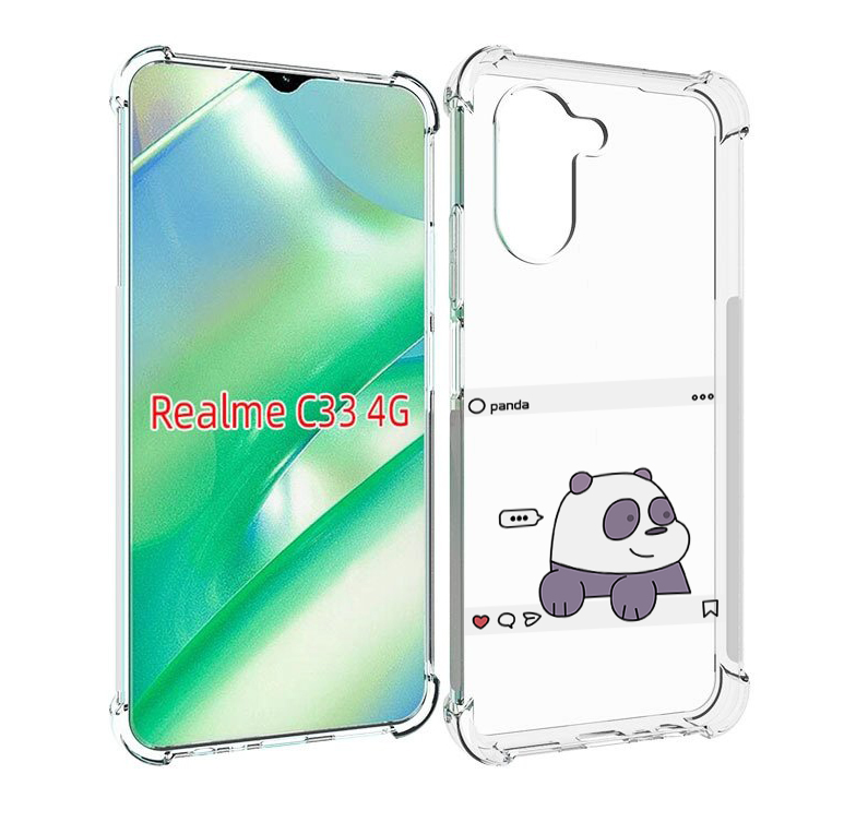 

Чехол MyPads пандочка-фотка для Realme C33 4G, Прозрачный, Tocco