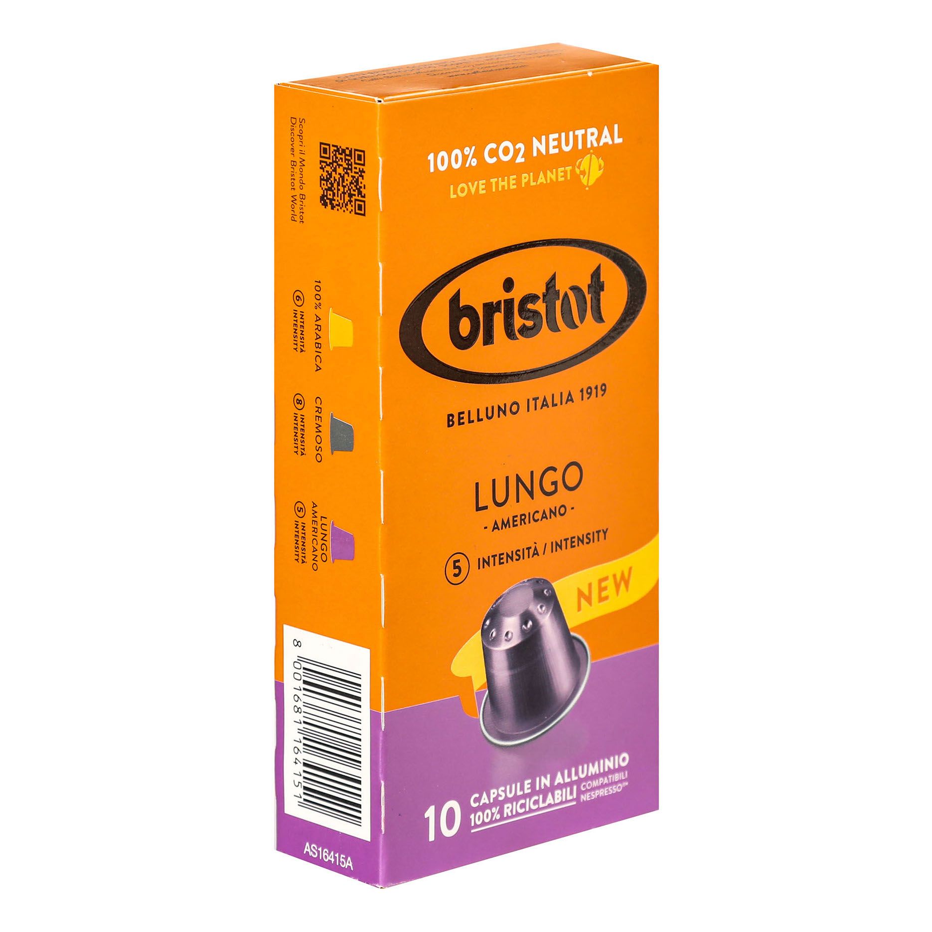 Кофе Bristot Lungo Amer в капсулах 5,5 г х 10 шт