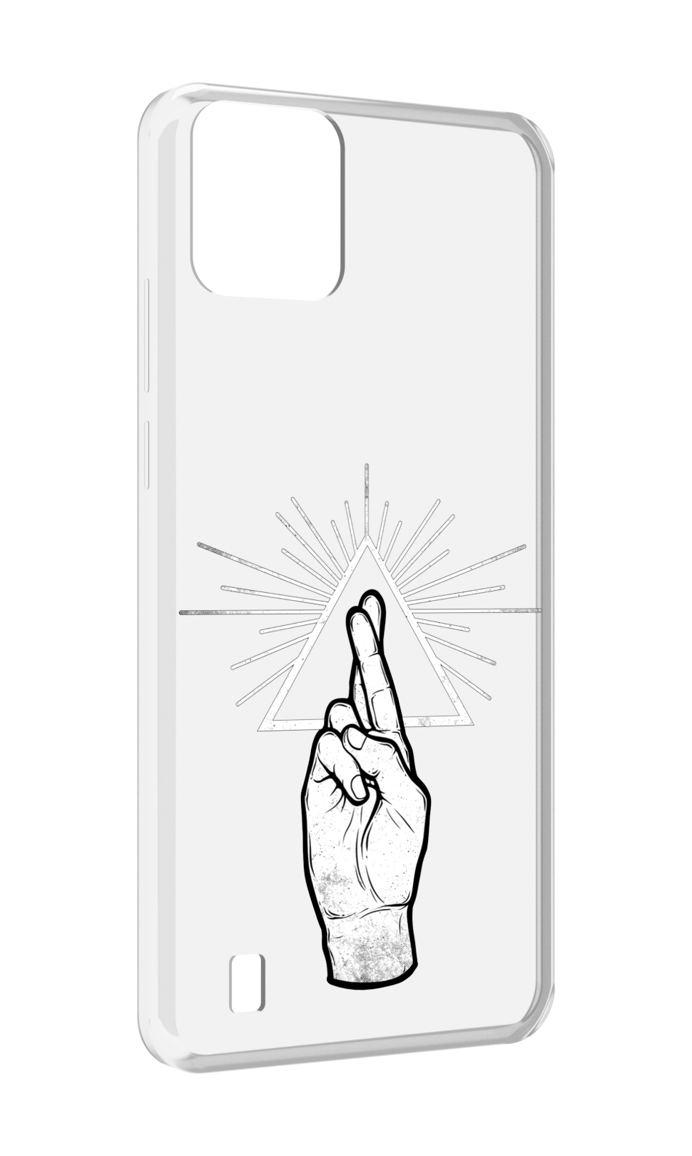 

Чехол MyPads черно белая рука для Blackview A55, Прозрачный, Tocco