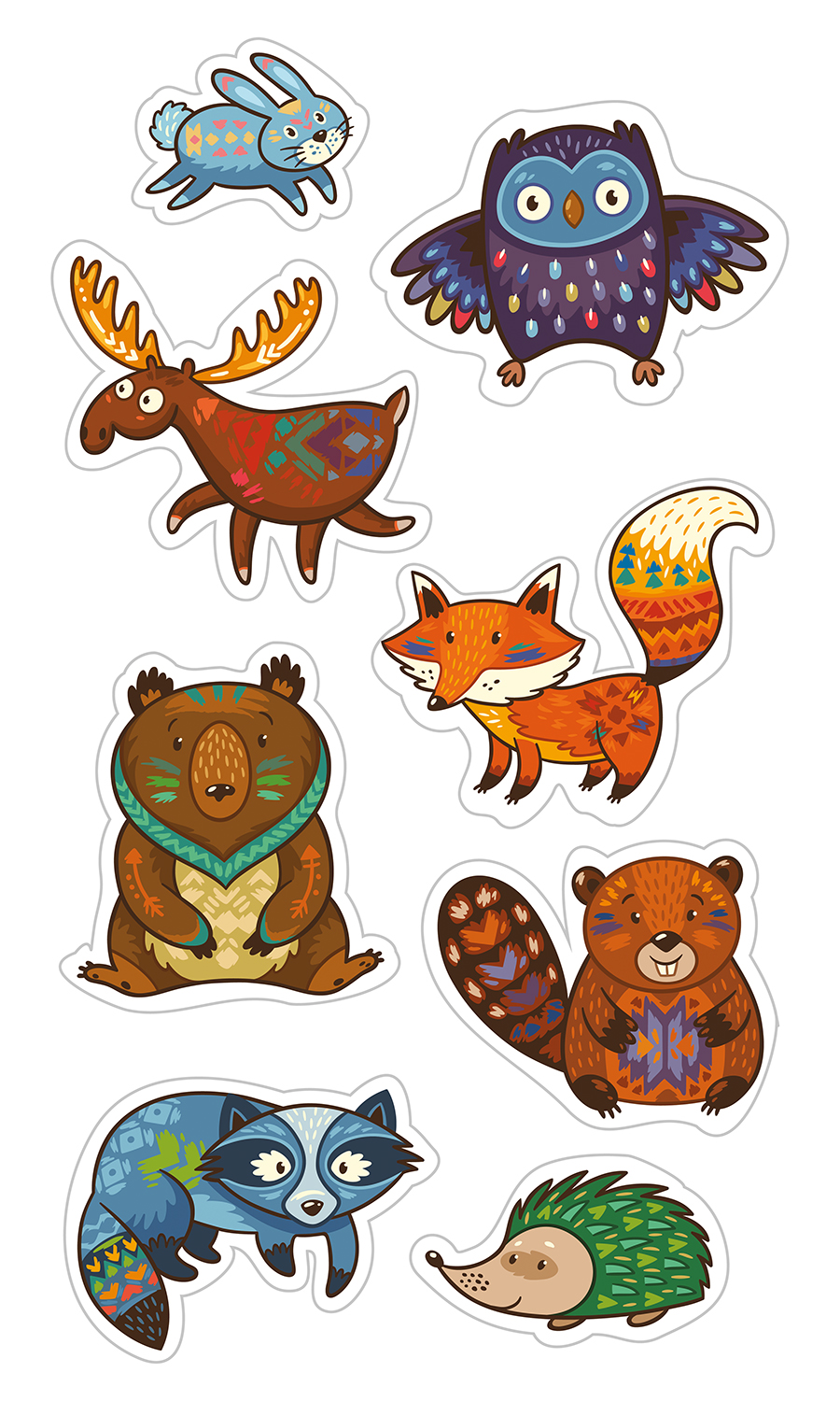 

НАКЛЕЙКИ ДЕКОРАТИВНЫЕ ВИНИЛОВЫЕ Divino Sticky Лесные обитатели, Коричневый;оранжевый;серый