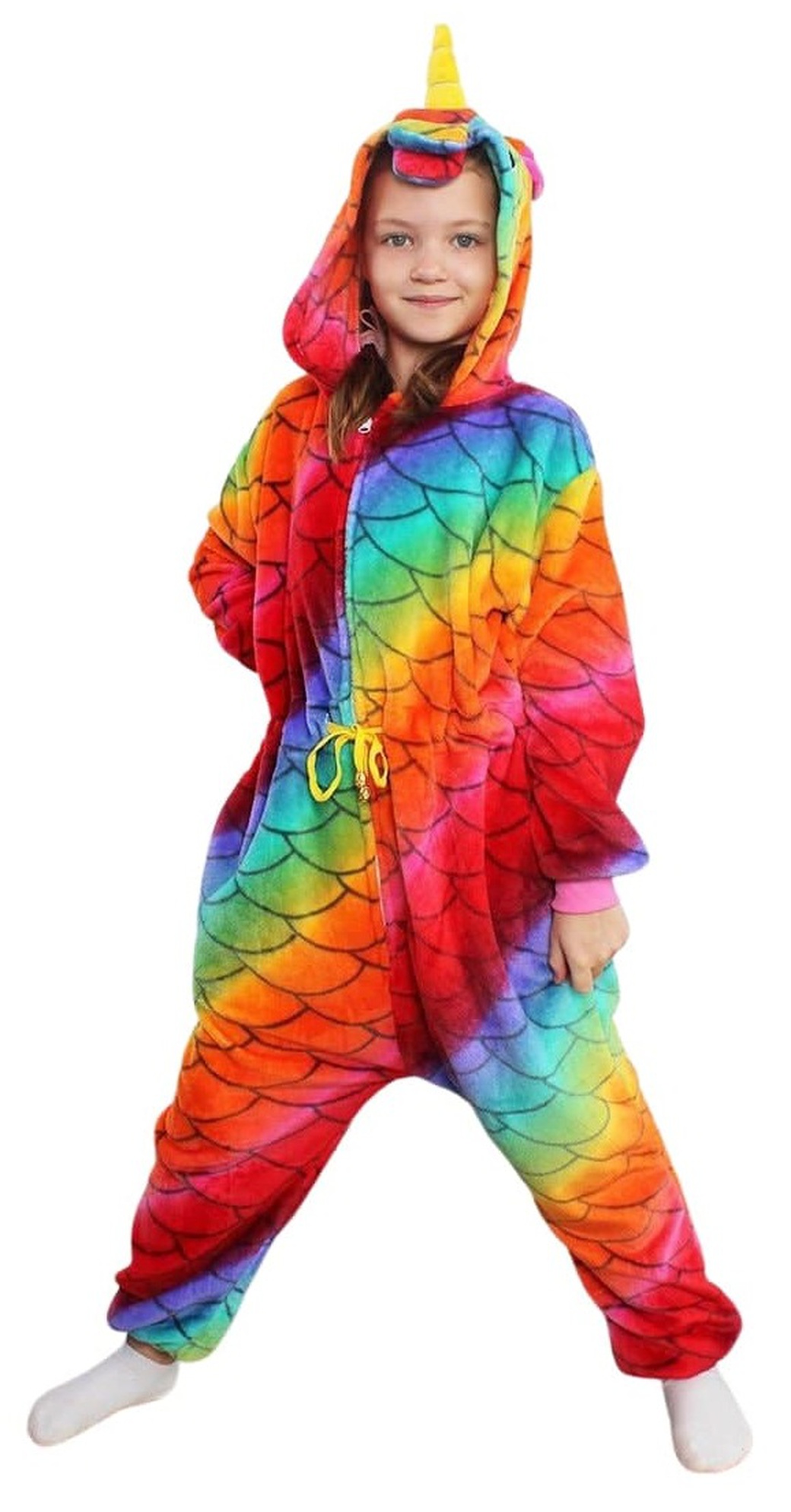 

Кигуруми для детей Funfur Единорог Хамелеон разноцветный р.128, Хамелеон