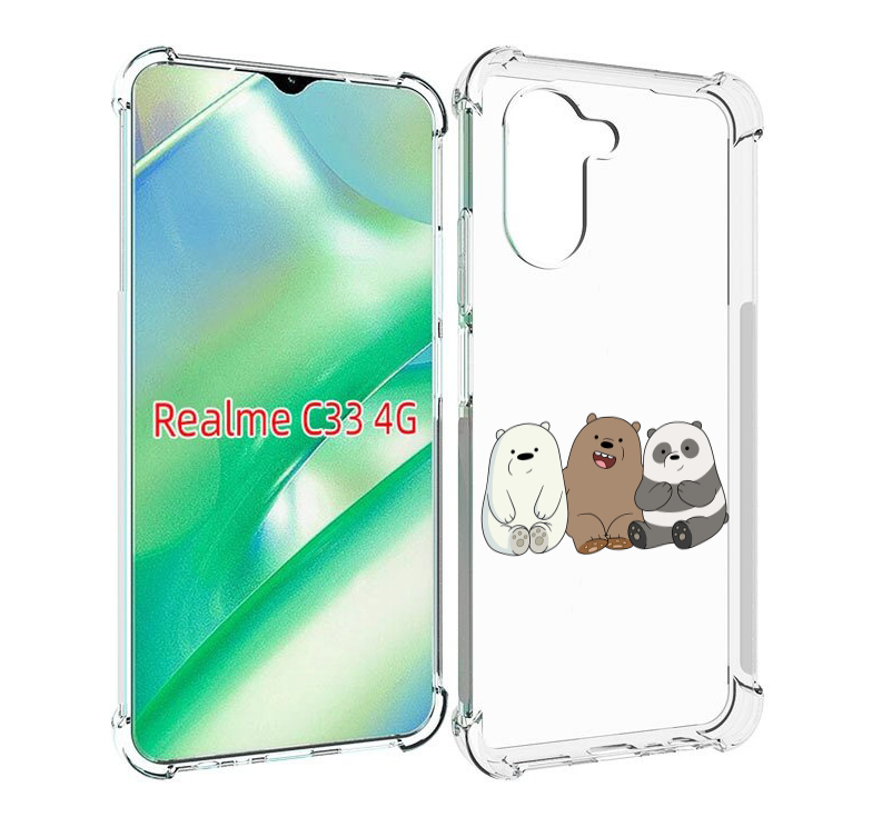

Чехол MyPads панды детский для Realme C33 4G, Прозрачный, Tocco