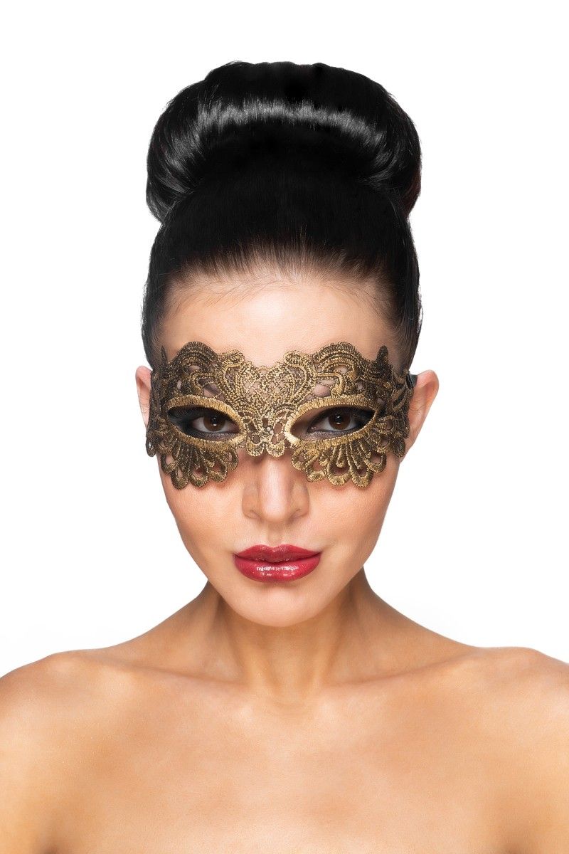 фото Золотистая карнавальная маска "антарес" сумерки богов