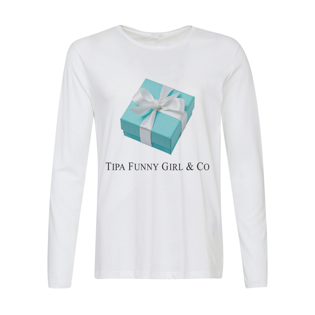 

Лонгслив CoolPodarok Tipa Funny Girl and Co, Белый, 56w01546
