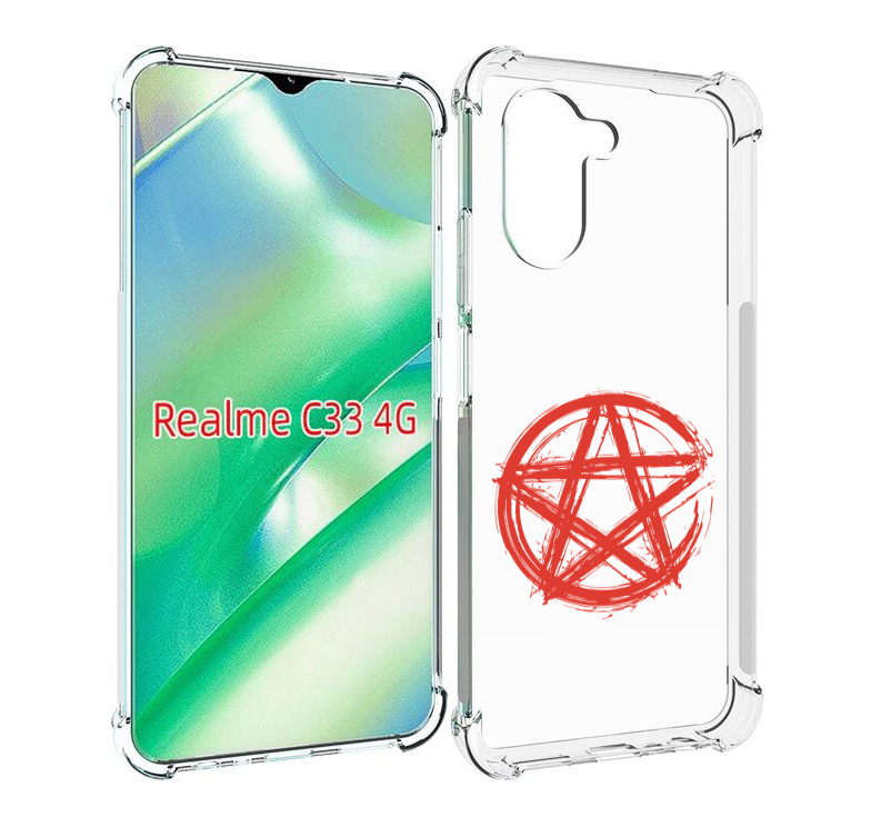 

Чехол MyPads пентаграмма для Realme C33 4G, Прозрачный, Tocco