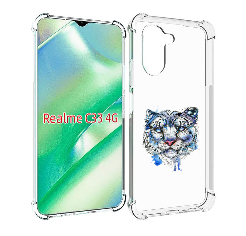 

Чехол MyPads водяной тигр для Realme C33 4G, Прозрачный, Tocco