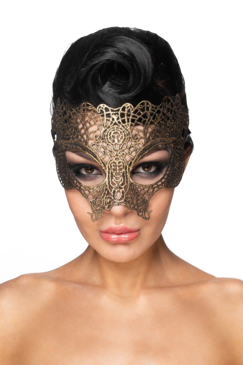 фото Золотистая карнавальная маска "мира" сумерки богов