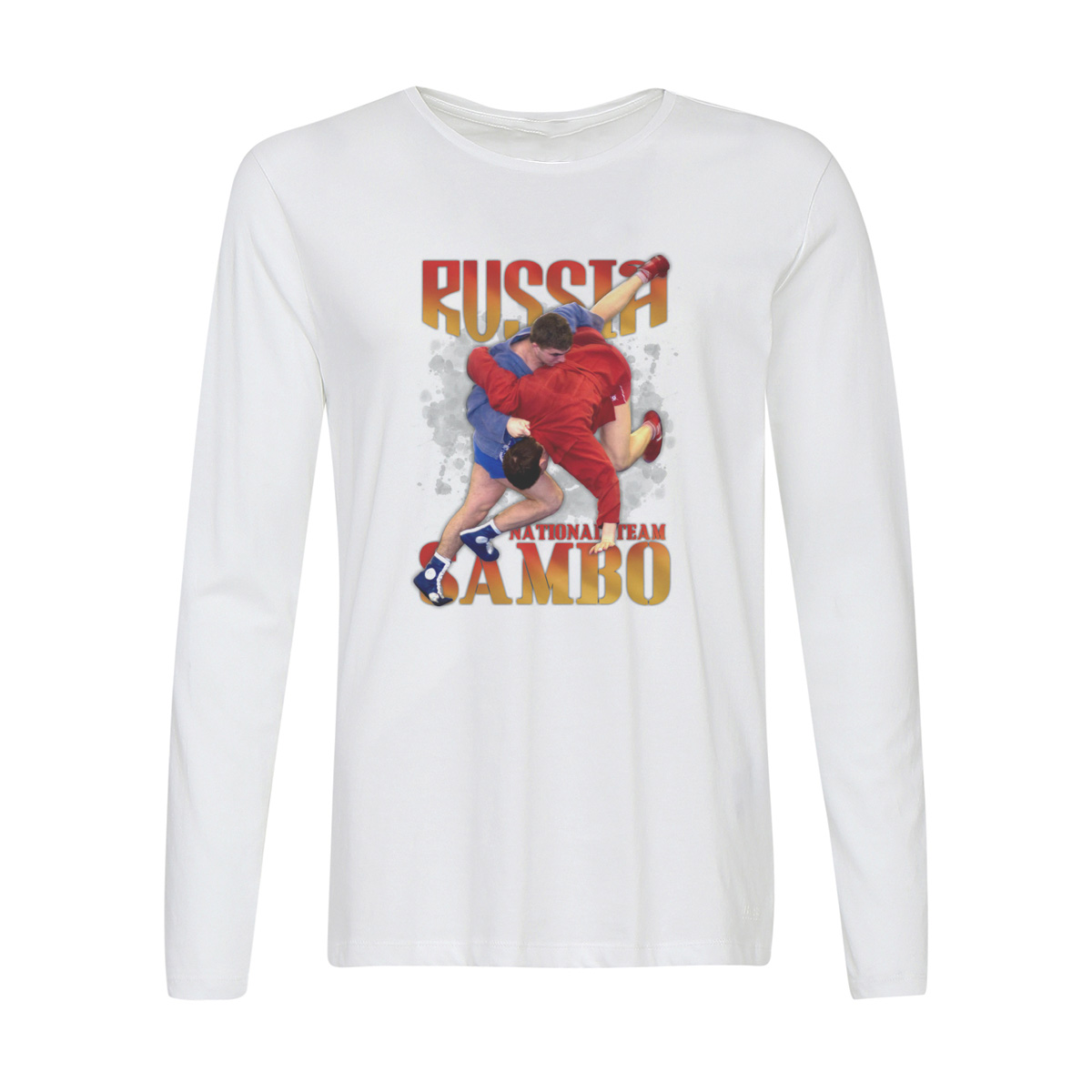 

Лонгслив CoolPodarok Russia Sambo. Самбо, Белый, 6w015517