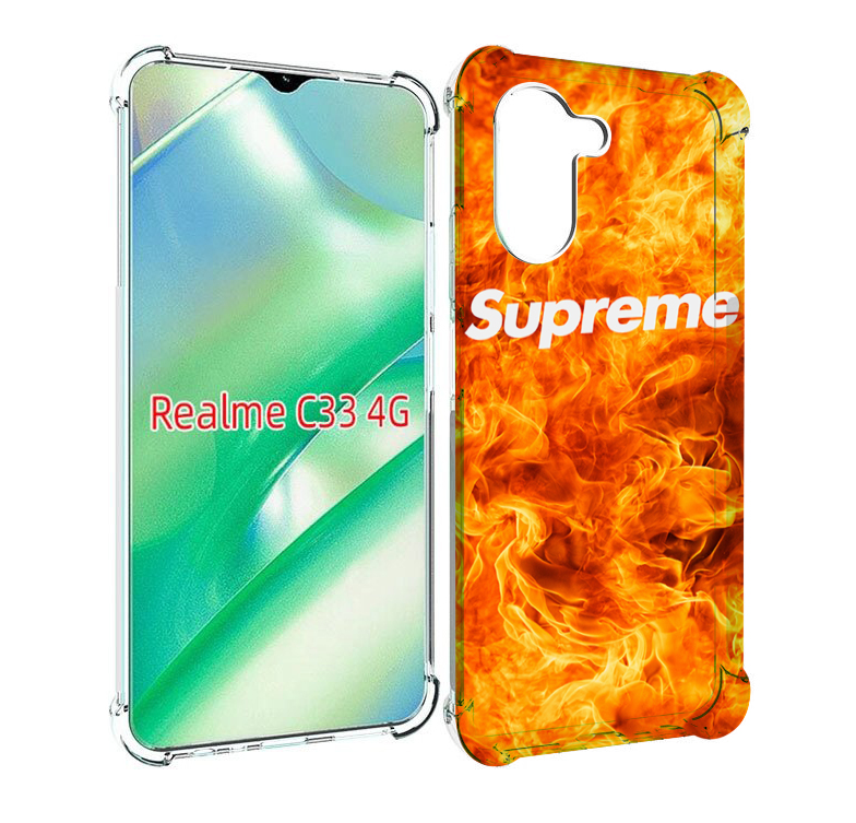 

Чехол MyPads пламя-пламенное суприм для Realme C33 4G, Прозрачный, Tocco