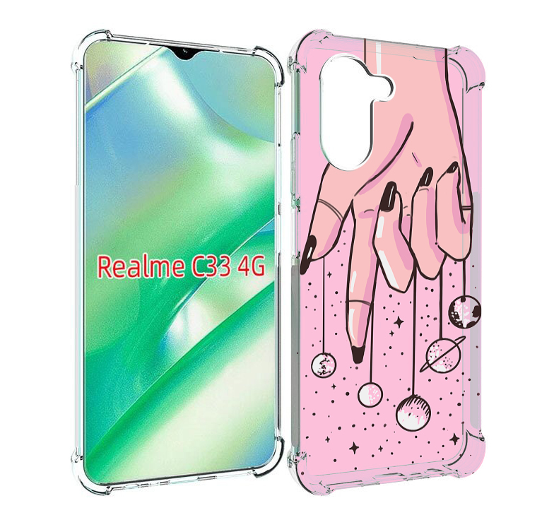 

Чехол MyPads планеты-на-пальцах для Realme C33 4G, Прозрачный, Tocco
