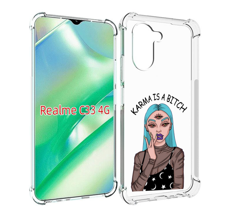 

Чехол MyPads плохая-карма женский для Realme C33 4G, Прозрачный, Tocco