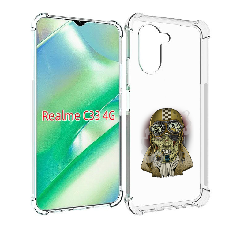 

Чехол MyPads военный зомби для Realme C33 4G, Прозрачный, Tocco