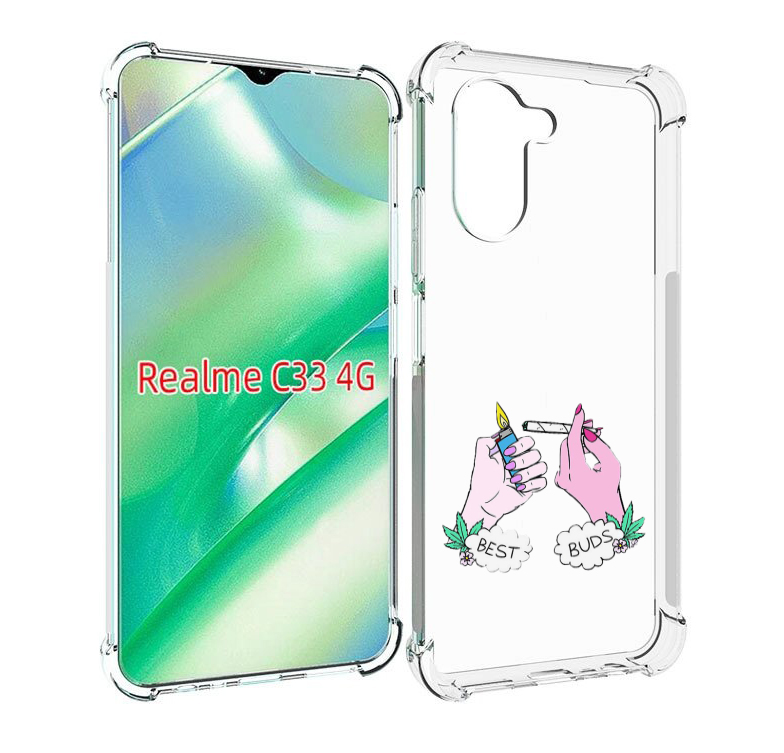 

Чехол MyPads плохие руки женский для Realme C33 4G, Прозрачный, Tocco