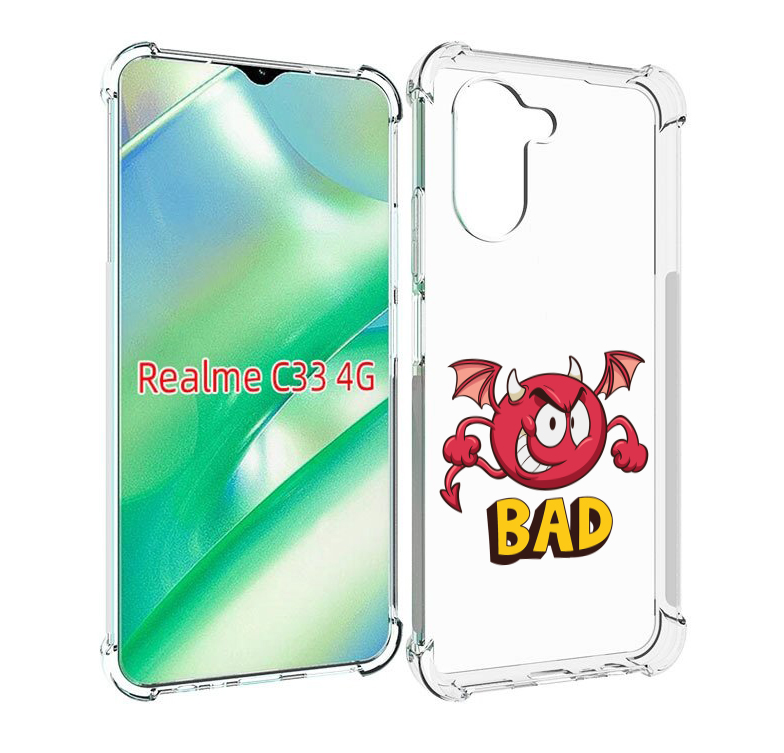 

Чехол MyPads плохой для Realme C33 4G, Прозрачный, Tocco