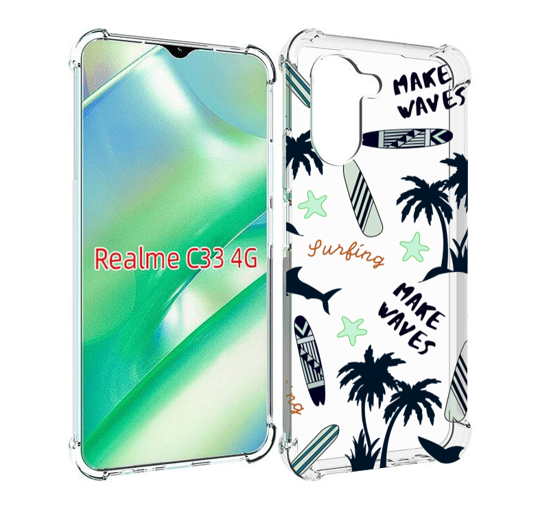 

Чехол MyPads пляжная-тематика для Realme C33 4G, Прозрачный, Tocco
