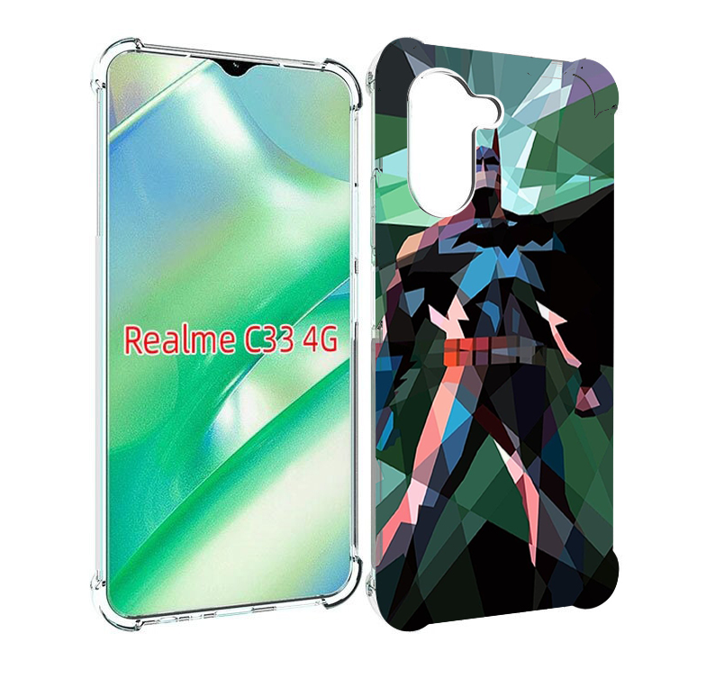 

Чехол MyPads полигональный-бэтмен-арт для Realme C33 4G, Прозрачный, Tocco