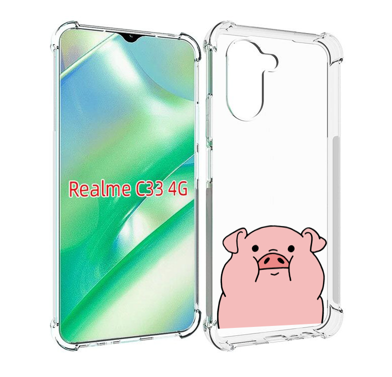 

Чехол MyPads полная-свинья для Realme C33 4G, Прозрачный, Tocco