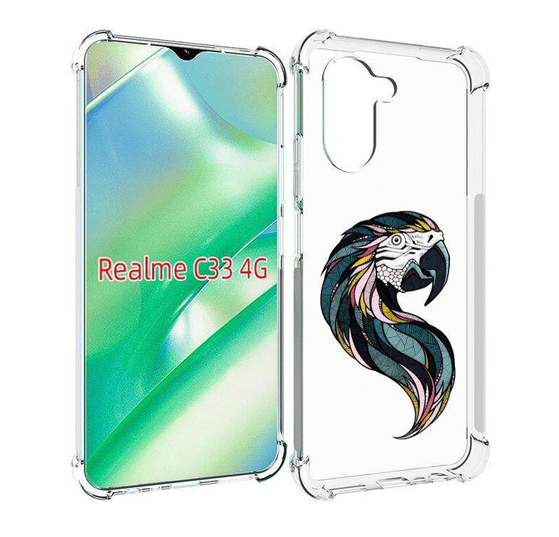 

Чехол MyPads полупопугай для Realme C33 4G, Прозрачный, Tocco