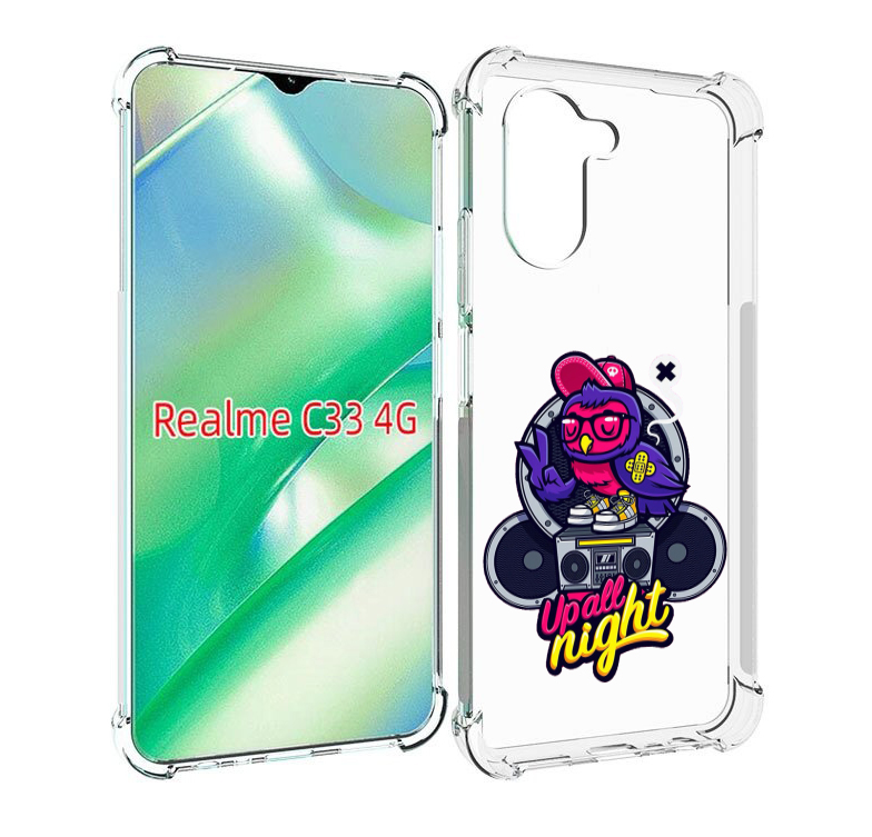 

Чехол MyPads попугай любит музыку для Realme C33 4G, Прозрачный, Tocco