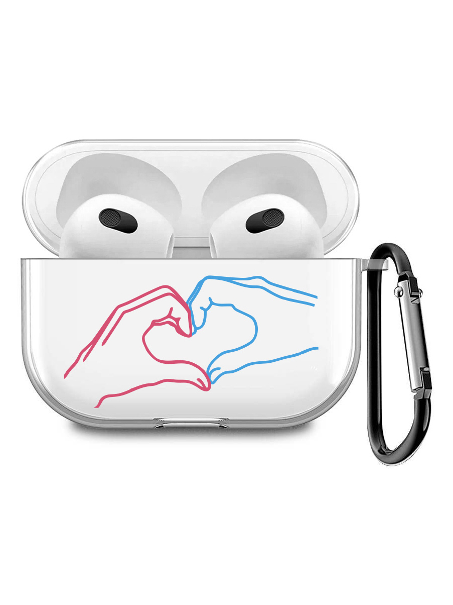 

Силиконовый чехол для наушников Apple AirPods 3 с принтом "Fall in Love", Прозрачный;красный;черный, 200008678