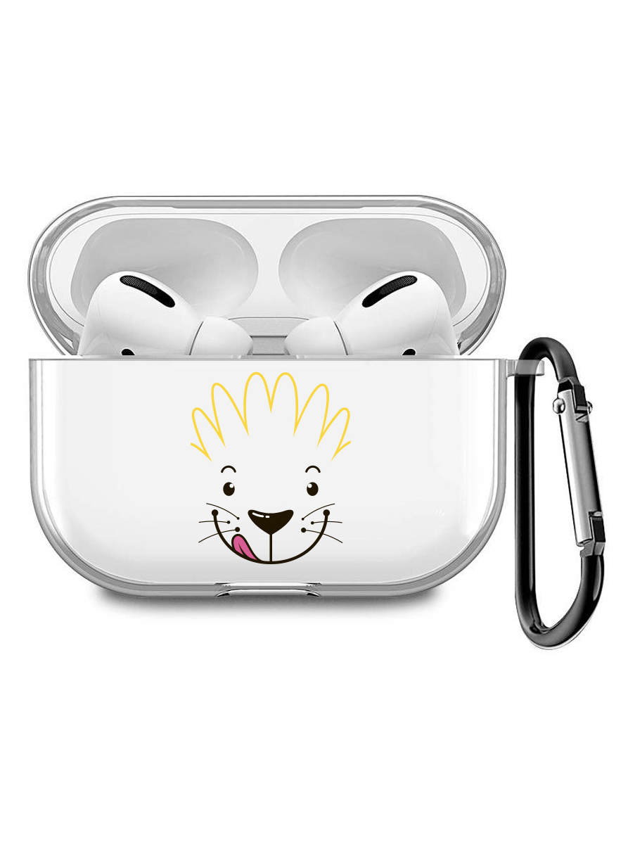 

Силиконовый чехол для наушников Apple AirPods Pro с принтом "Minimalistic Lion", Прозрачный;белый;желтый;черный, 200008679