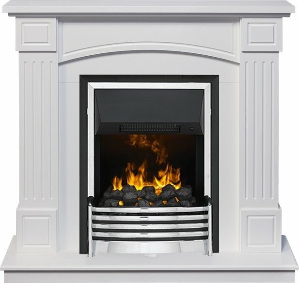 

Электрокамин Dimplex Boston (белый) с очагом Flagstaff