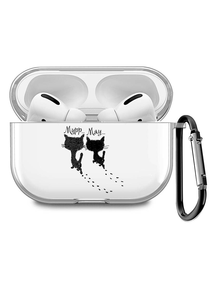 

Силиконовый чехол для наушников Apple AirPods Pro с принтом "Kittens and trails", Прозрачный;черный, 200008679