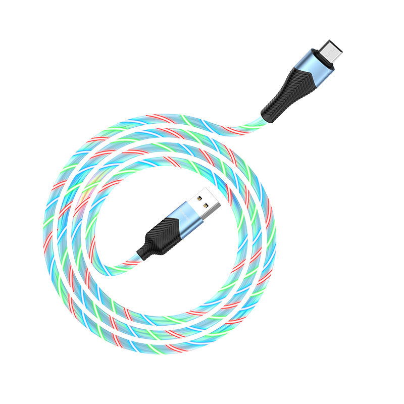 фото Кабель borofone bu19 streamer usb - micro usb blue