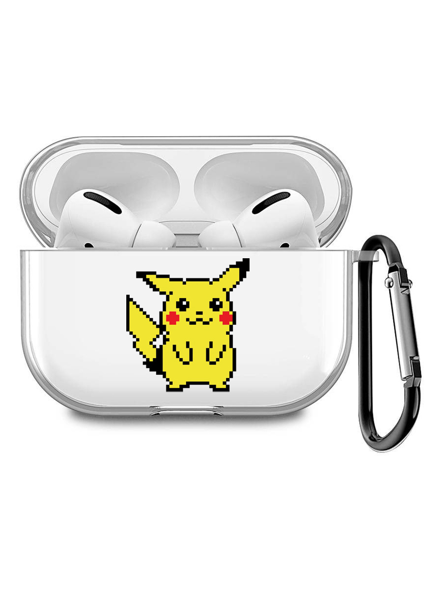 

Силиконовый чехол для наушников Apple AirPods Pro с принтом "Pixel Pikachu", Прозрачный;белый;желтый;черный, 200008679
