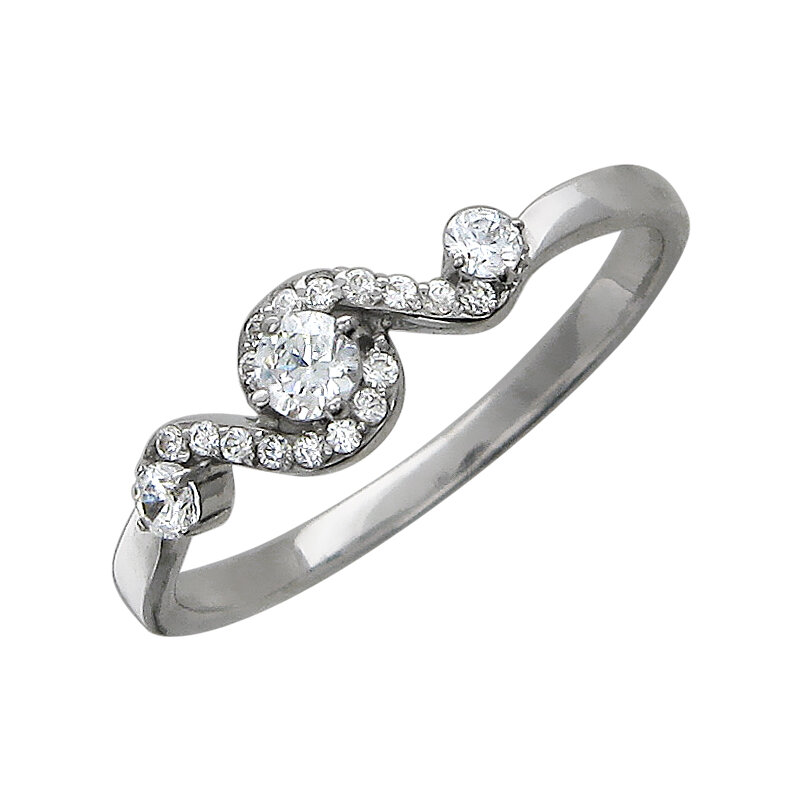 

Кольцо из серебра с фианитом р., Эстет 01К155842, 01К155842