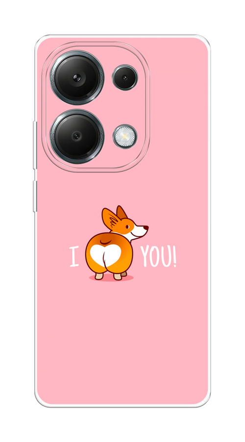 

Чехол на Xiaomi Redmi Note 13 Pro 4G "Корги I love you", Розовый;коричневый;белый, 321650-1