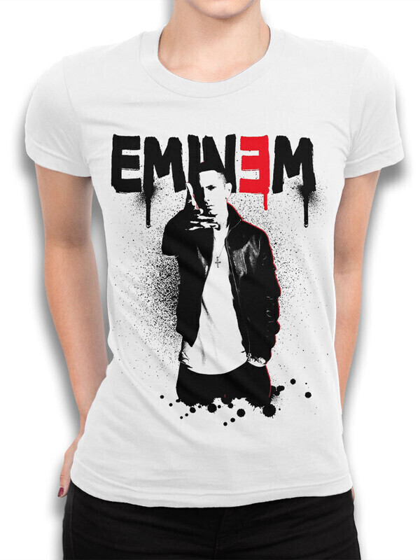 

Футболка женская Dream Shirts Эминем - Eminem Женская 50008041 белая XL, Эминем - Eminem Женская 50008041