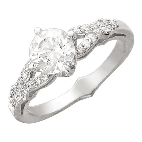 

Кольцо из серебра с фианитом р. Эстет 01К156256, 01К156256