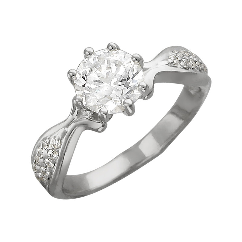 

Кольцо из серебра с фианитом р., Эстет 01К156359, 01К156359