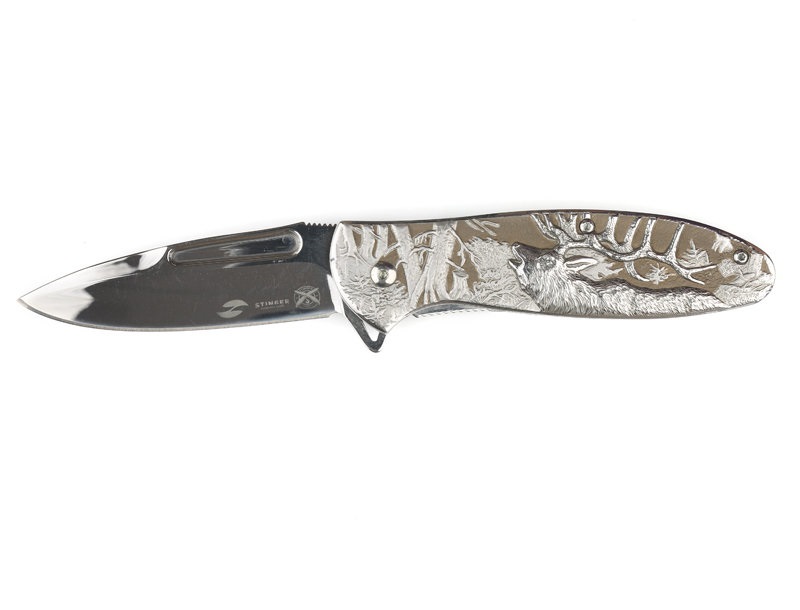 фото Нож складной stinger, 82,5 мм (серебристый), рукоять: сталь (серебристый)