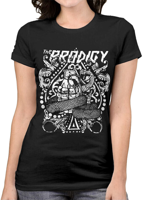 

Футболка женская Dream Shirts The Prodigy Женская 50008081 черная M, The Prodigy Женская 50008081