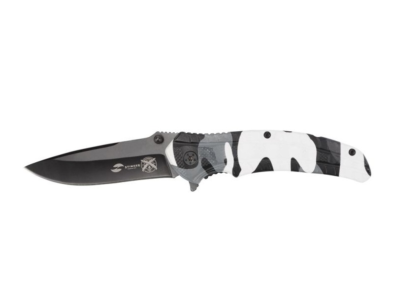 Туристический нож Stinger FK-019SNO-CA, черно/белый