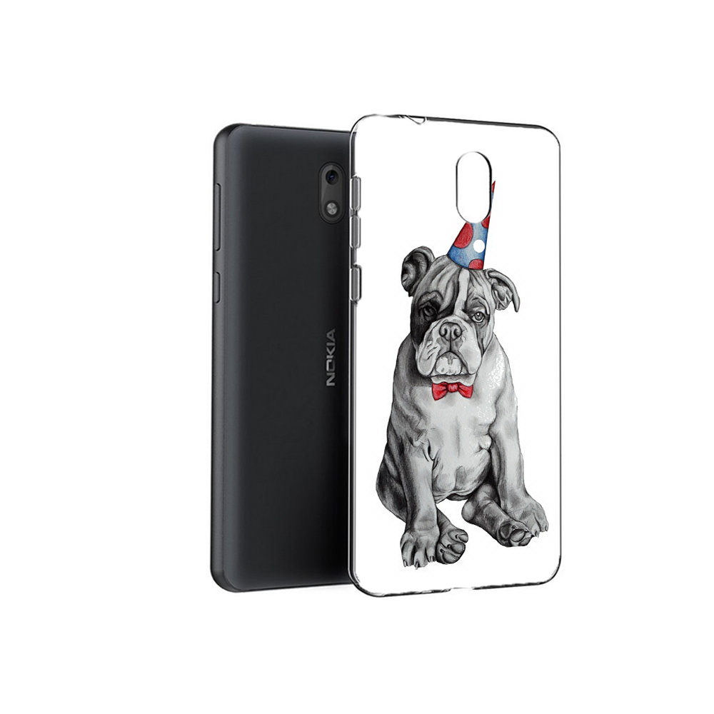 

Чехол MyPads Tocco для Nokia 6 праздничный щенок (PT60992.93.554), Прозрачный, Tocco