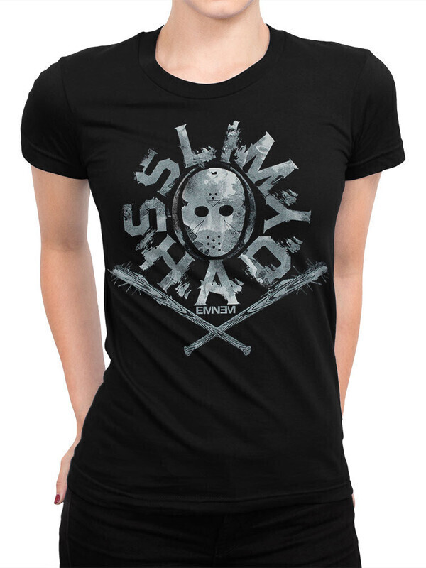 

Футболка женская Dream Shirts Эминем Женская 50008111 черная 3XL, Эминем Женская 50008111