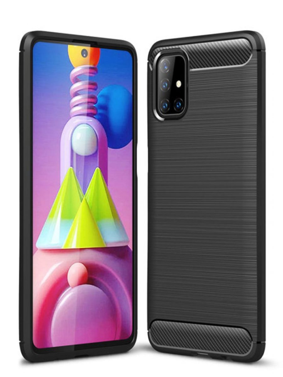 

Brodef Carbon Силиконовый чехол для Samsung Galaxy M51 черный