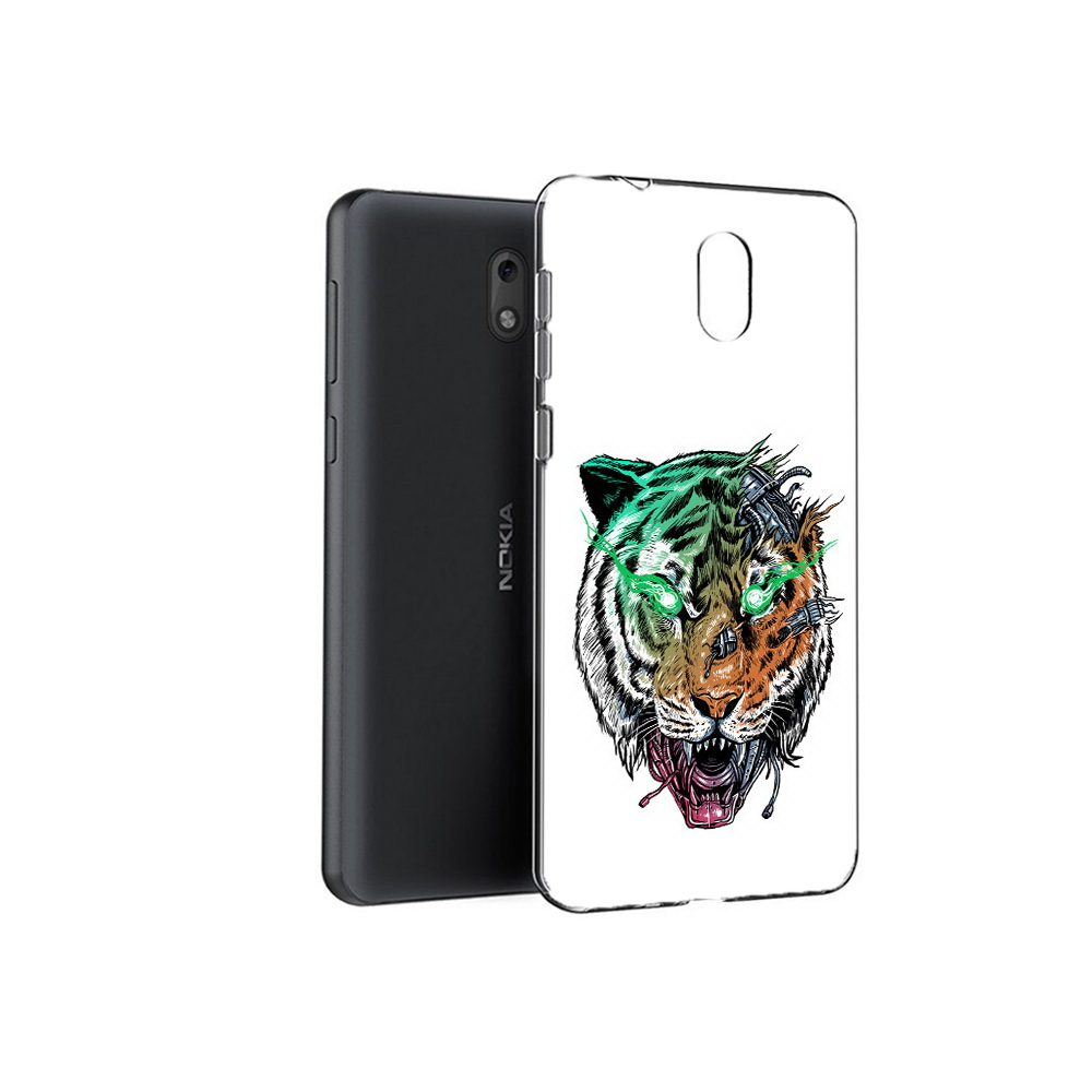 

Чехол MyPads Tocco для Nokia 6 робо-тигр (PT60992.93.584), Прозрачный, Tocco