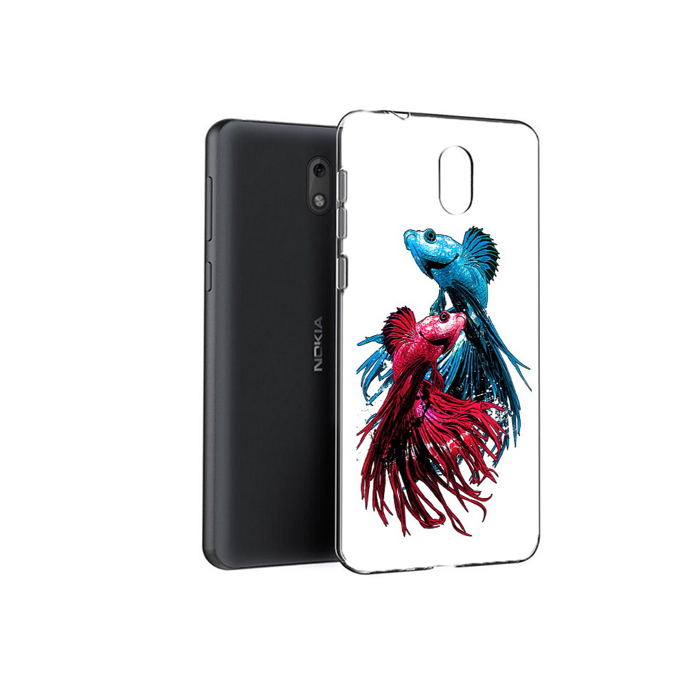

Чехол MyPads Tocco для Nokia 6 рыбы петушки (PT60992.93.592), Прозрачный, Tocco