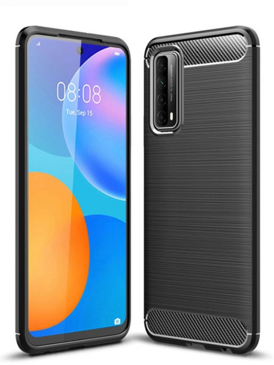

Brodef Carbon Силиконовый чехол для Huawei P Smart 2021 черный