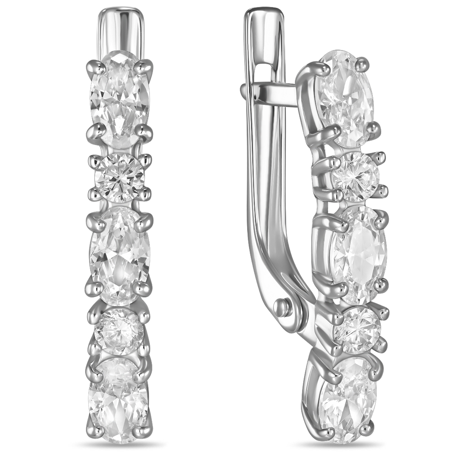 

Серьги из серебра MIUZ Diamonds (Московский ювелирный завод) E2050-2101615-00775, фианит, E2050-2101615-00775