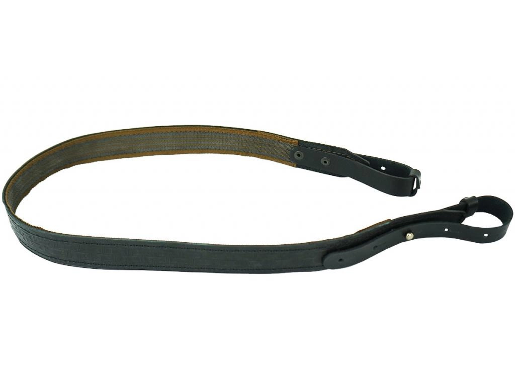 фото Ремень погонный с противоск. стропой с регулировкой / кожа / черный 220380033 nobrand