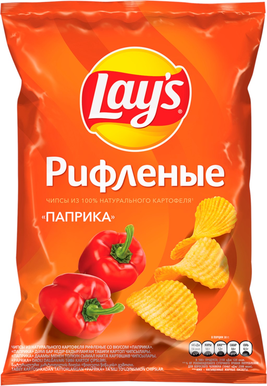 

Чипсы картофельные Lay's паприка рифленые 81 г